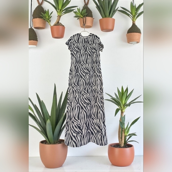 Sumche Bodycon Long Dress Dark Zebra Print Size XL (New) - Picture 8 of 14